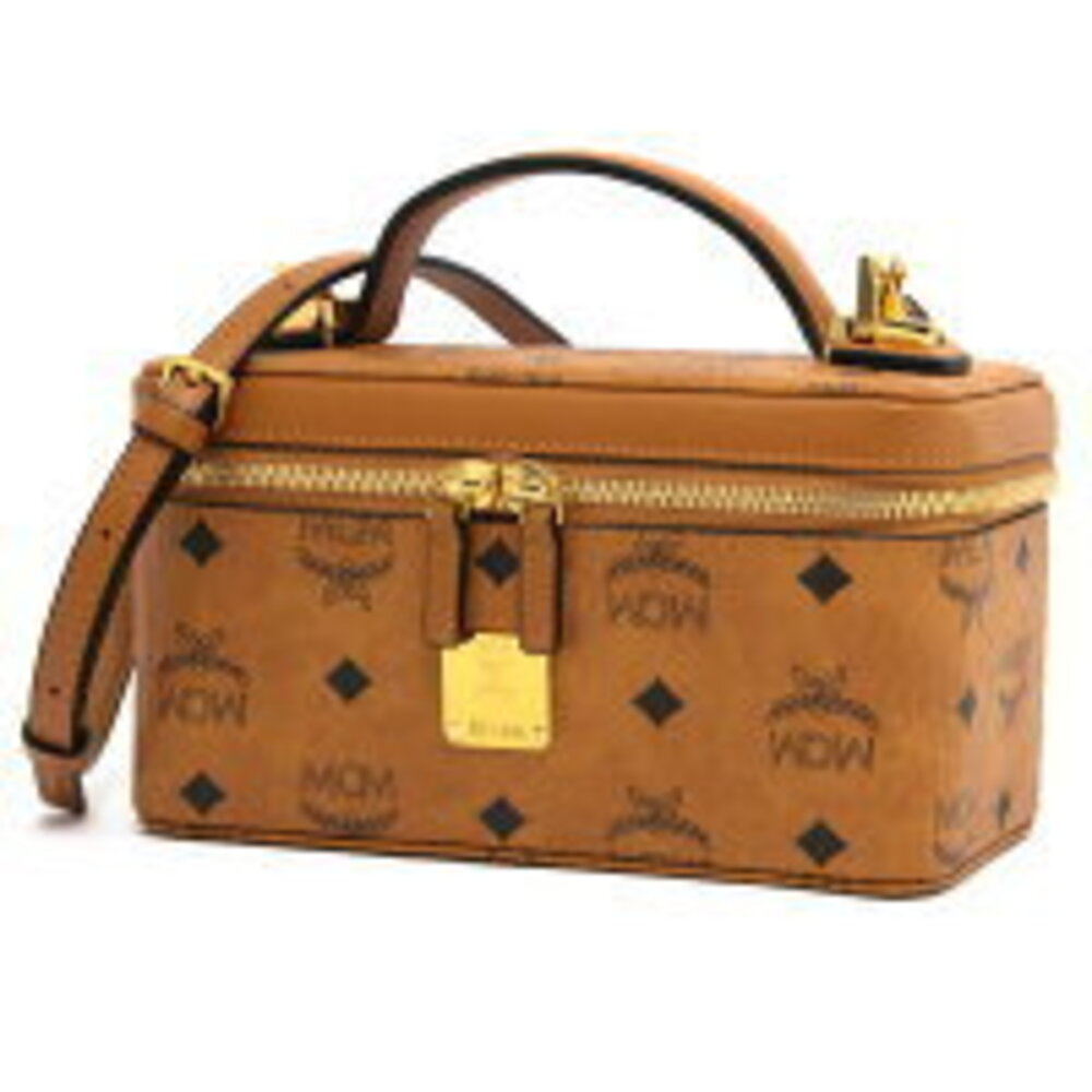 MCM Rockstar Vanity Case Shoulder Bag Crossbody Cognac Brown